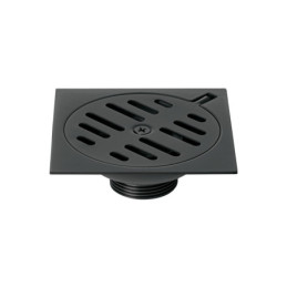 RS-603M Resumidero cuadrado 6'x6', metálico, negro, FOSET BASIC