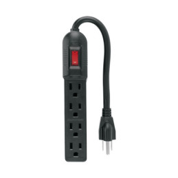 MUL-4EN Multicontacto económico 4 entradas, negro, VOLTECK