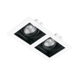 EMP-720S Luminario empotrable con 2 spots dirigibles, blanco, VOLTECK