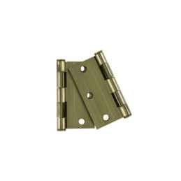 BC-302PB Bolsa c/2 bisagras cuadradas 3', plana, latón ant, HERMEX