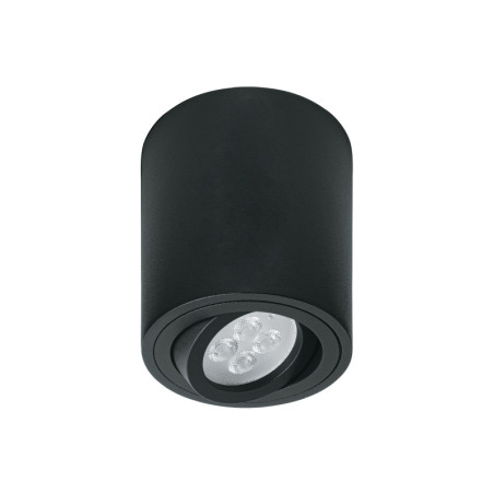 SOB-401S Luminario de sobreponer con spot dirigible, redondo, negro