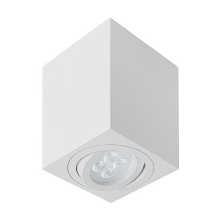 SOB-404S Luminario de sobreponer c/spot dirigible, cuadrado, blanco