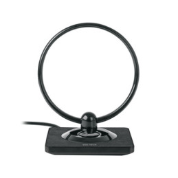 ANIN-28 Antena interior para TV HD, tipo aro, 30 dB, VOLTECK
