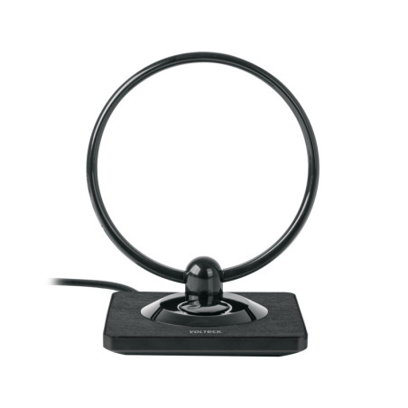 ANIN-28 Antena interior para TV HD, tipo aro, 30 dB, VOLTECK