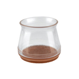 PRS-7 Caja con 24 protectores para patas de silla, transparente