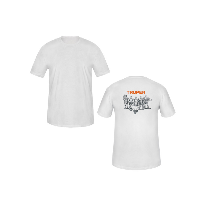 CAM-BLA-36 Playera cuello redondo para hombre, blanca, CH, Truper CAM-BLA-36 Playera cuello redondo para hombre, blanca, CH, Truper