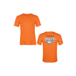 CAM-NAR-36 Playera cuello redondo para hombre, naranja, CH, Truper
