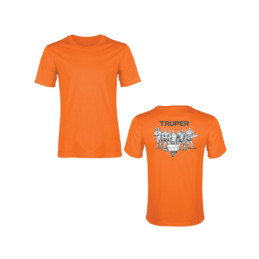 CAM-NAR-38 Playera cuello redondo para hombre, naranja, M, Truper