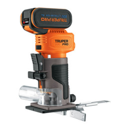 ROUI-20A Router (Rebajadora) 1/4', 1 batería 4 Ah, TRUPER PRO