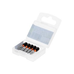 PUDE-1102I Estuche con 5 puntas de cruz PH2 de impacto largo 1'