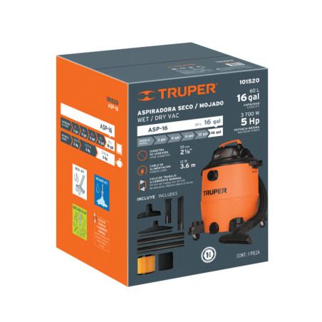 CJ-ASP-16 Caja de empaque de repuesto para ASP-16, Truper