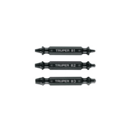 PUNE-3 Blíster con 3 puntas extractoras de tornillos, Truper