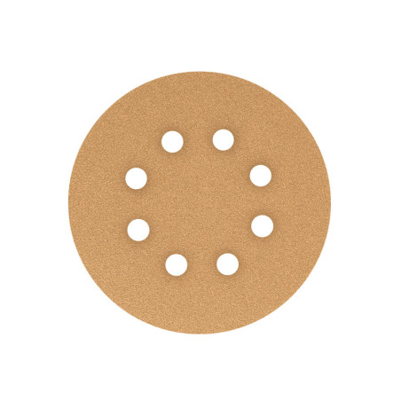 DIRO-510 Paquete c/5 discos de lija 5' grano 100, 8 perforaciones
