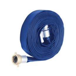 M17DC Rollo de manguera plana 1' x 7.5m de descarga c/conexiones