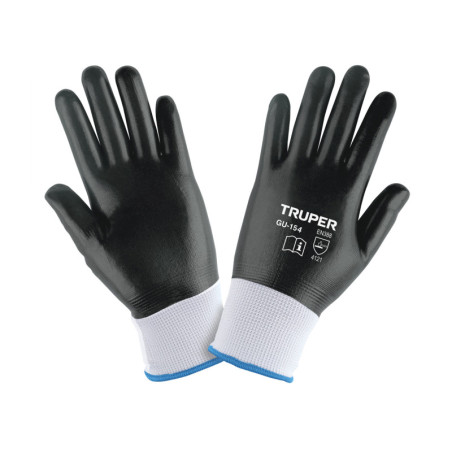 GU-154 Guantes de poliéster con recubrimiento de nitrilo, XG Truper