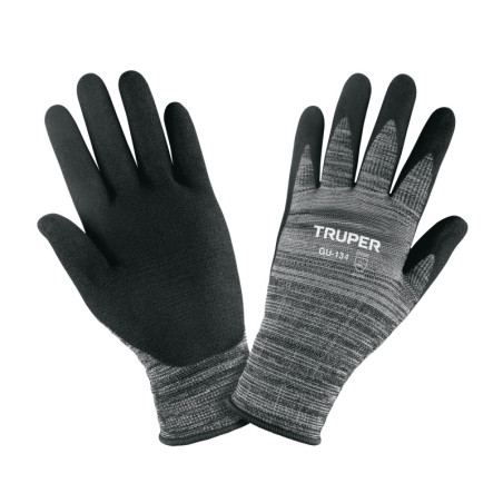 GU-134 Guantes de nylon recubiertos de nitrilo arenoso, XG, Truper