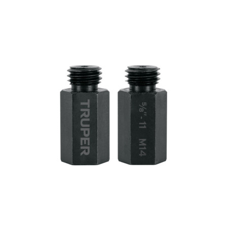ADP-M14 Adaptadores para pulidoras M14 a 5/8', 2 piezas, TRUPER