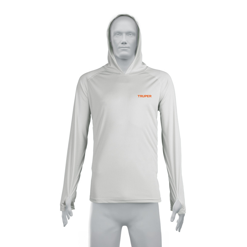 PPS-CH Playera protección solar,m. larga, c/gorro,hombre,CH, TRUPER