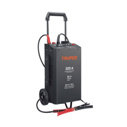 CARBA-320 Cargador de baterías 320 A con arrancador, 12V y 24V, TRUPER
