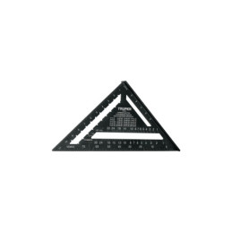 ET-12AN Escuadra 12' de aluminio color negro, p/muros de yeso,TRUPER