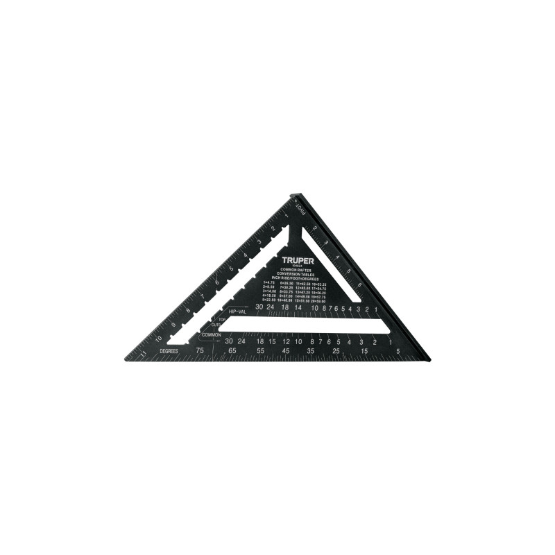 ET-12AN Escuadra 12' de aluminio color negro, p/muros de yeso,TRUPER ET-12AN Escuadra 12' de aluminio color negro, p/muros de yeso,TRUPER