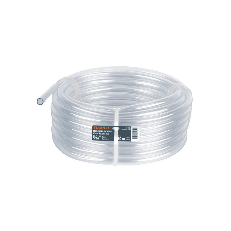 MAN-5/16X10N Manguera de Nivel, 5/16', rollo de 10m, TRUPER MAN-5/16X10N Manguera de Nivel, 5/16', rollo de 10m, TRUPER