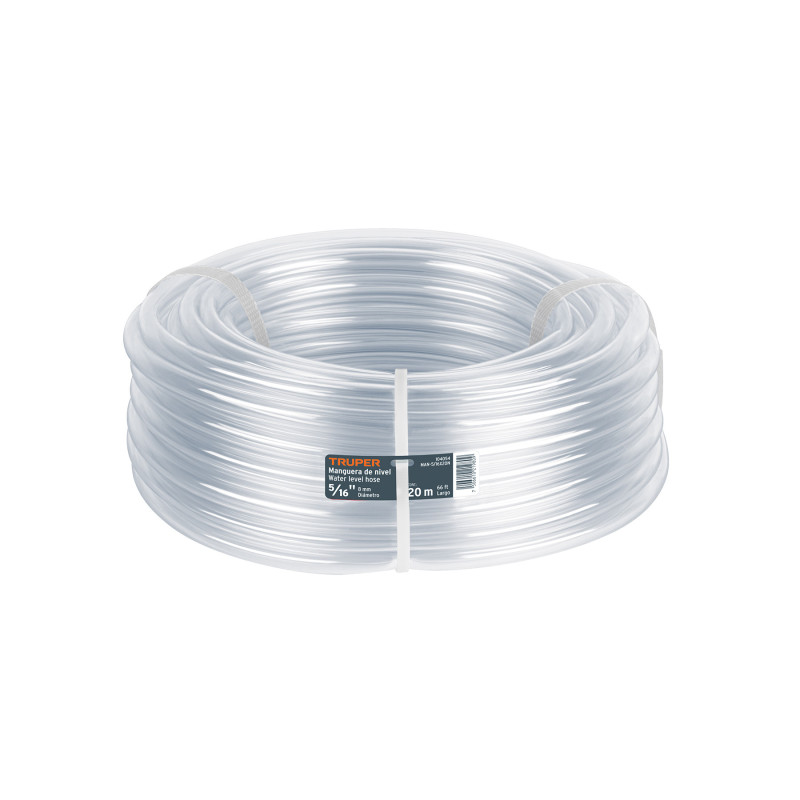MAN-5/16X20N Manguera de Nivel, 5/16', rollo de 20m, TRUPER MAN-5/16X20N Manguera de Nivel, 5/16', rollo de 20m, TRUPER