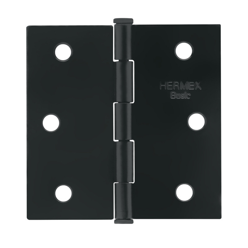 BC-256PP Bisagra cuadrada 2-1/2', negro mate, cabeza plana, BASIC