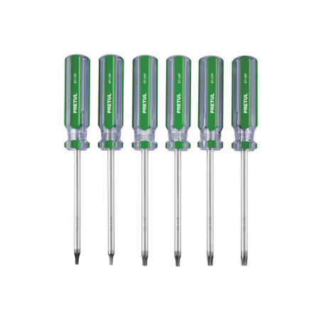 DT-6P Juego de 6 desarmadores Torx mango de PVC, Pretul