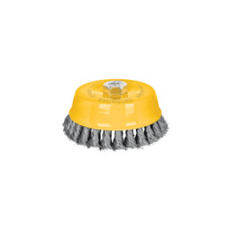 CT-612P Carda copa 5' alambre trenzado fino, eje 5/8'-11, Pretul