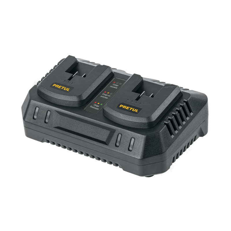 CARD-20P Cargador dual de baterías de ion litio 20V, PRETUL CARD-20P Cargador dual de baterías de ion litio 20V, PRETUL