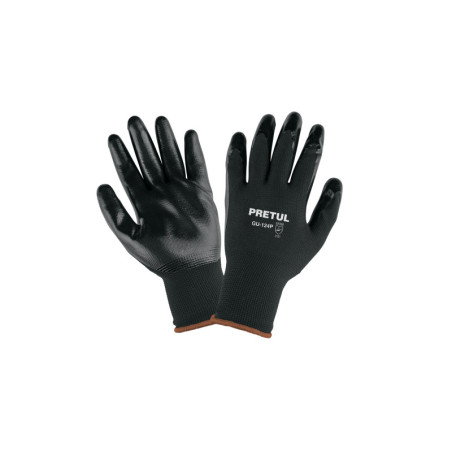 GU-124P Guantes de nylon recubiertos de nitrilo, XG, Pretul