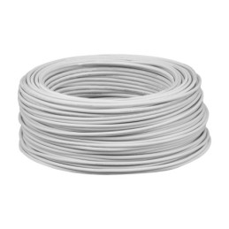 CCA-12B Rollo de 100 metros de cable THW CCA 12 AWG blanco, Basic