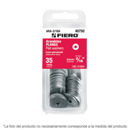 ARA-1/4A Blíster con 30 arandelas planas de 1/4', FIERO