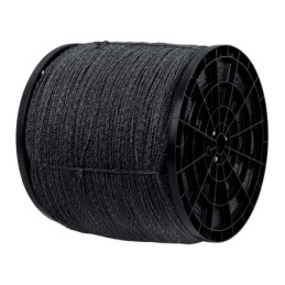 CUE-04NK Kilo de cuerda negra de polipropileno 4 mm, carrete 20kg
