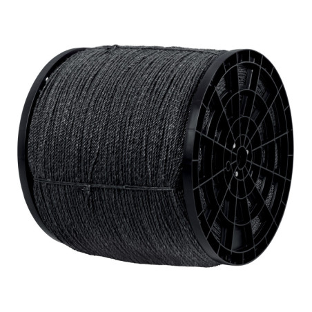 CUE-04NK Kilo de cuerda negra de polipropileno 4 mm, carrete 20kg