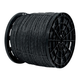 CUE-06NK Kilo de cuerda negra de polipropileno 6 mm, carrete 20kg