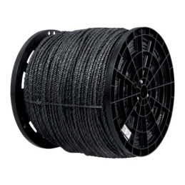 CUE-08NK Kilo de cuerda negra de polipropileno 8 mm, carrete 20kg