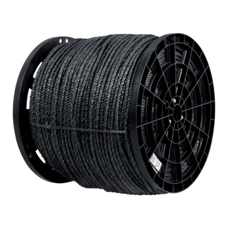 CUE-08NK Kilo de cuerda negra de polipropileno 8 mm, carrete 20kg