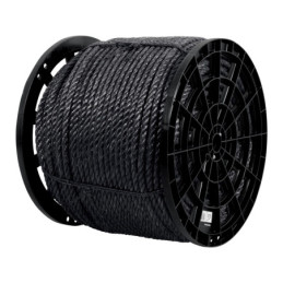 CUE-16NK Kilo de cuerda negra de polipropileno 16 mm, carrete 30kg