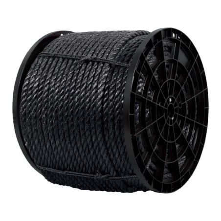 CUE-19NK Kilo de cuerda negra de polipropileno 19 mm, carrete 30kg