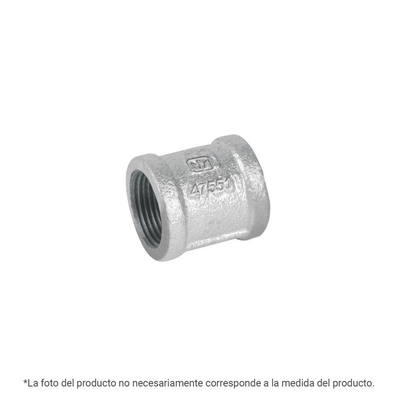CG-207 Cople reforzado de acero galvanizado de 1/4', FOSET CG-207 Cople reforzado de acero galvanizado de 1/4', FOSET