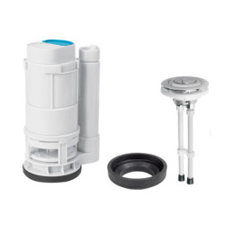 VW-211K Válvula de descarga dual p/WC de 2 pcs, 2' c/empaque y botón