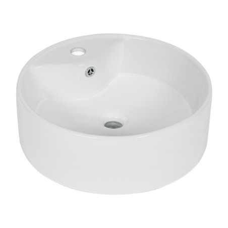 MUBA-11B Lavabo de porcelana de sobreponer redondo, blanco, FOSET