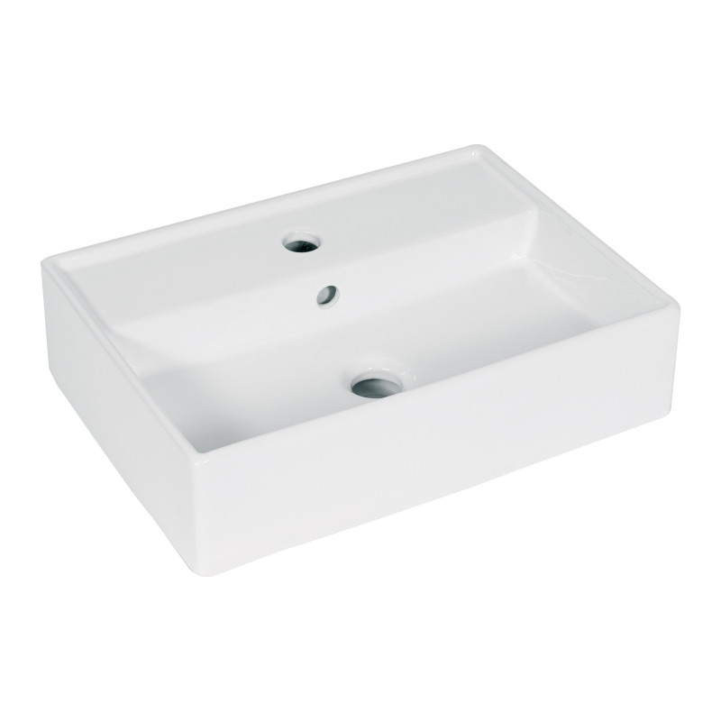 MUBA-12B Lavabo de porcelana de sobreponer rectangular, blanco, FOSET MUBA-12B Lavabo de porcelana de sobreponer rectangular, blanco, FOSET