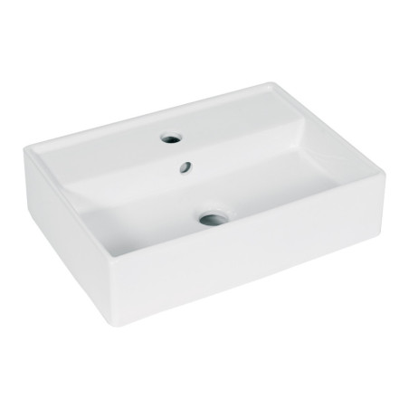 MUBA-12B Lavabo de porcelana de sobreponer rectangular, blanco, FOSET