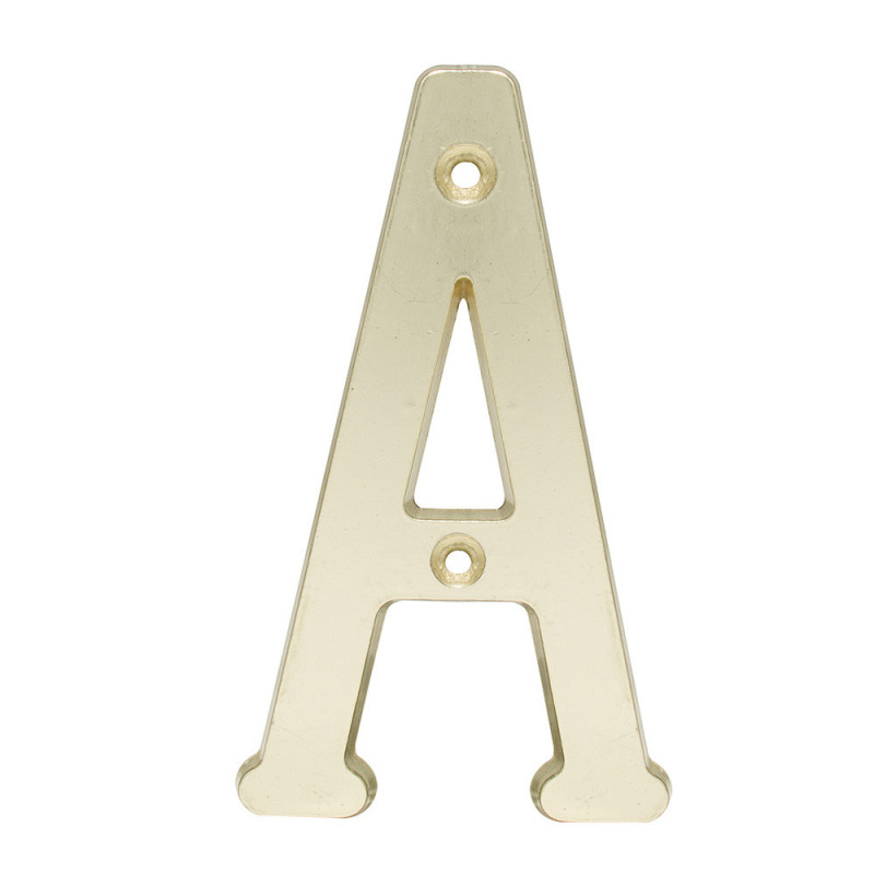 L701ALB LOCK Letra A slim 4" latón brillante Lock | DIHERESA L701ALB LOCK Letra A slim 4" latón brillante Lock | DIHERESA