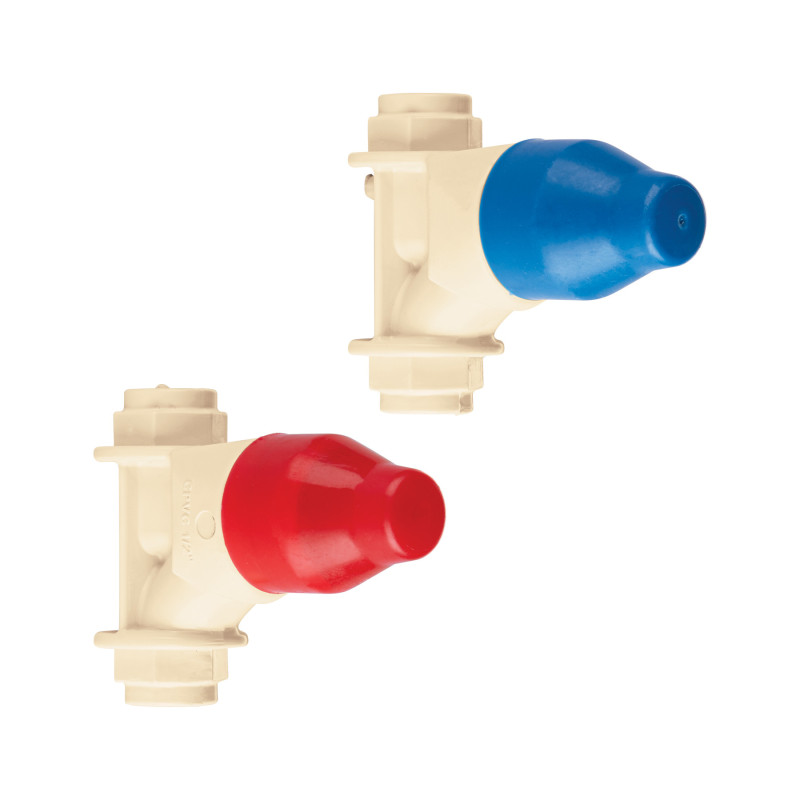 CPVC-052S Juego de 2 llaves de empotrar CPVC 1/2' para regadera, FOSET CPVC-052S Juego de 2 llaves de empotrar CPVC 1/2' para regadera, FOSET