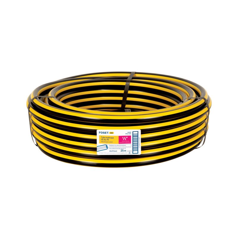 PPG-1225 Metro de manguera para gas, 1/2' PE-AL-PE en rollo de 25m PPG-1225 Metro de manguera para gas, 1/2' PE-AL-PE en rollo de 25m