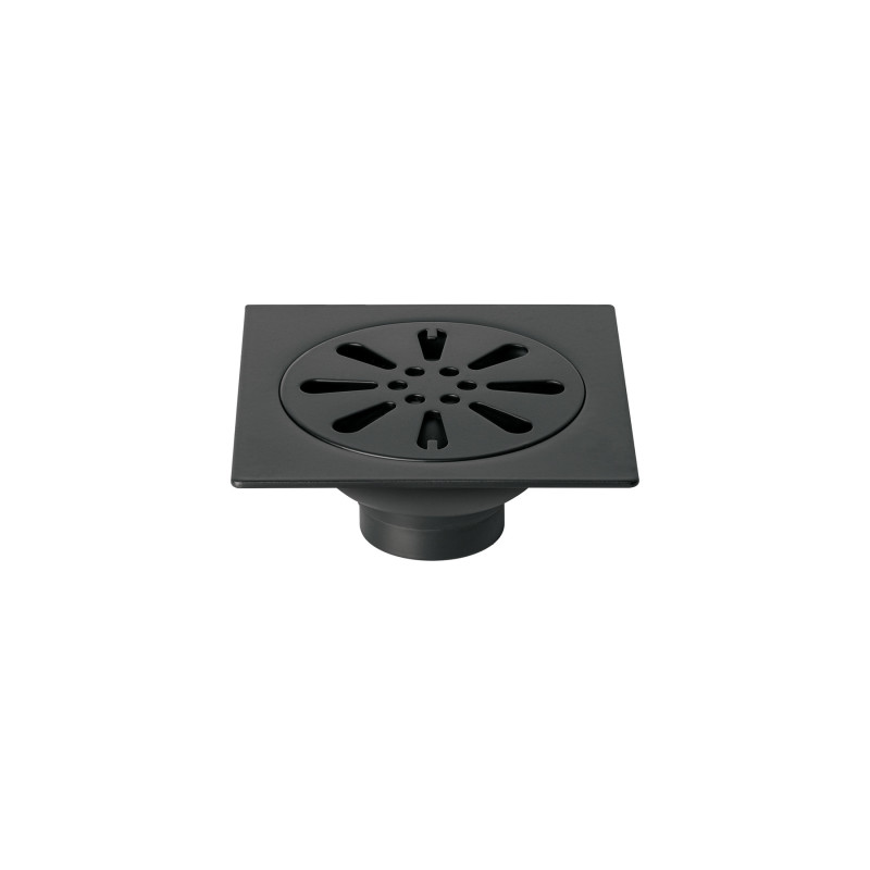 RS-605M Resumidero cuadrado 4' x 4', acero inoxidable, negro, gota